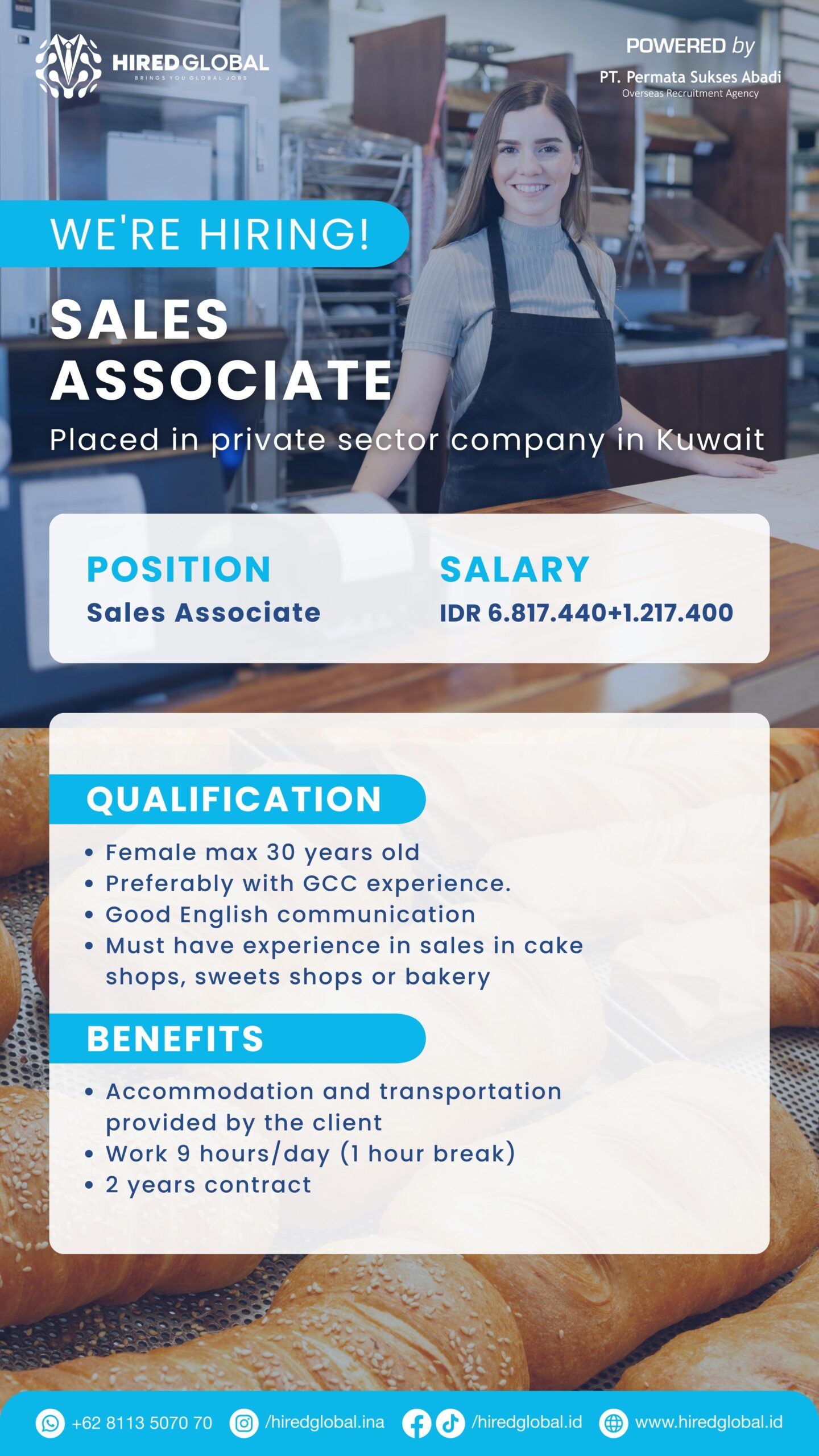 Bakery Shop Job - Hired Global - Lowongan Kerja Luar Negeri